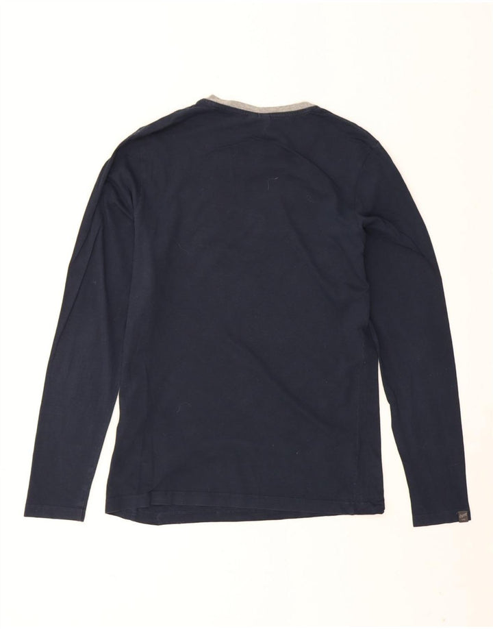 Jack & Jones Haut Graphique à Manches Longues Homme Bleu Marine Moyen Coton