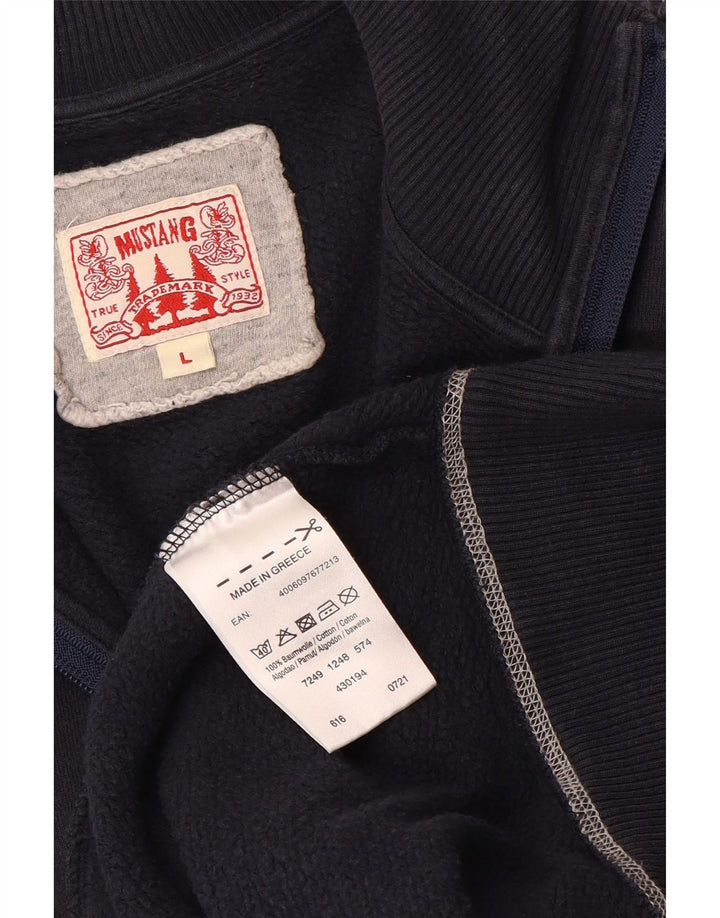 Mustang Veste de survêtement graphique pour homme en coton bleu marine Taille L