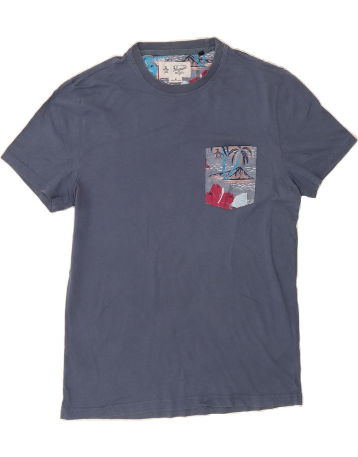 PENGUIN Mens T-Shirt Top Medium Navy Blue Cotton Vintage Penguin and Second-Hand Penguin from Messina Hembry 