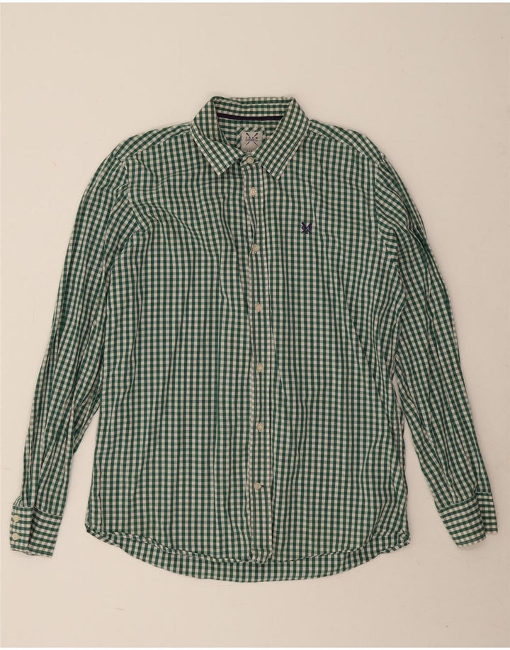 Crew Clothing Chemise Homme Grand Vert Vichy Coton