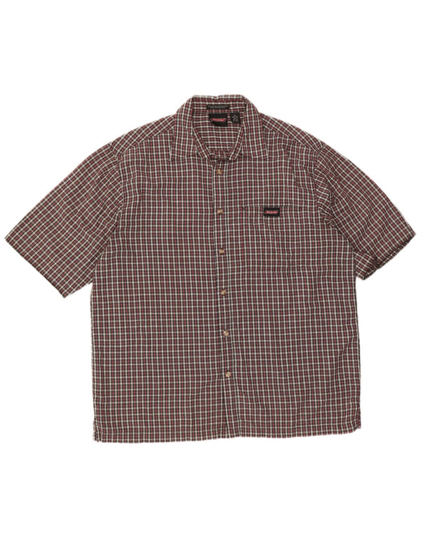 Dickies Chemise à manches courtes pour homme Taille 46/48 XL Noir à carreaux en coton