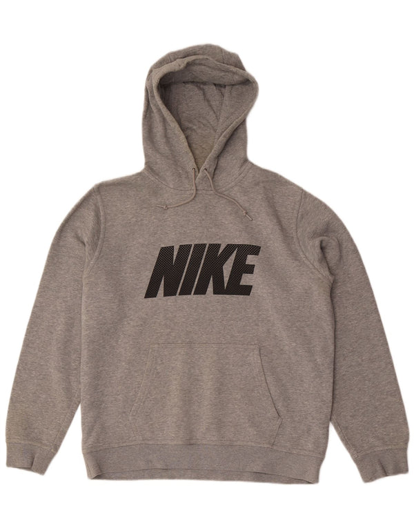 Nike Pull à capuche graphique pour homme en coton gris Taille L