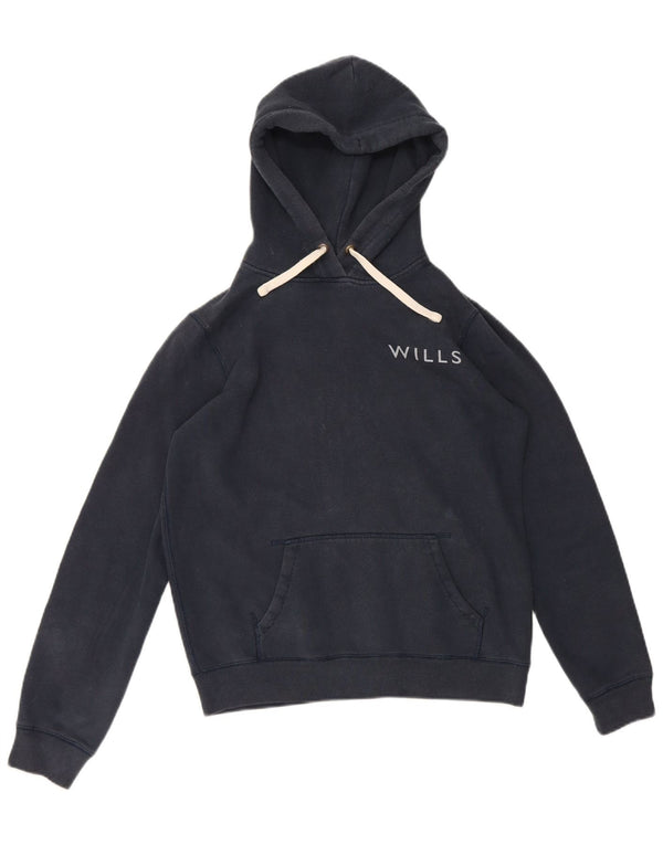 Jack Wills Pull à capuche surdimensionné graphique pour femme UK 10 Small Bleu marine