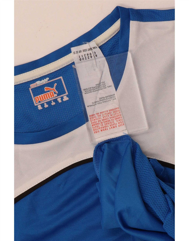 Puma T-Shirt Garçon 13-14 ans Bleu Colorblock Polyester