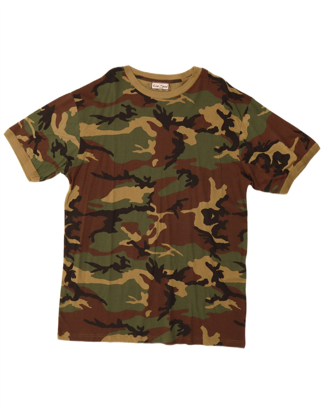 ESSE EMME T-Shirt Homme Top 2XL Kaki Camouflage Coton