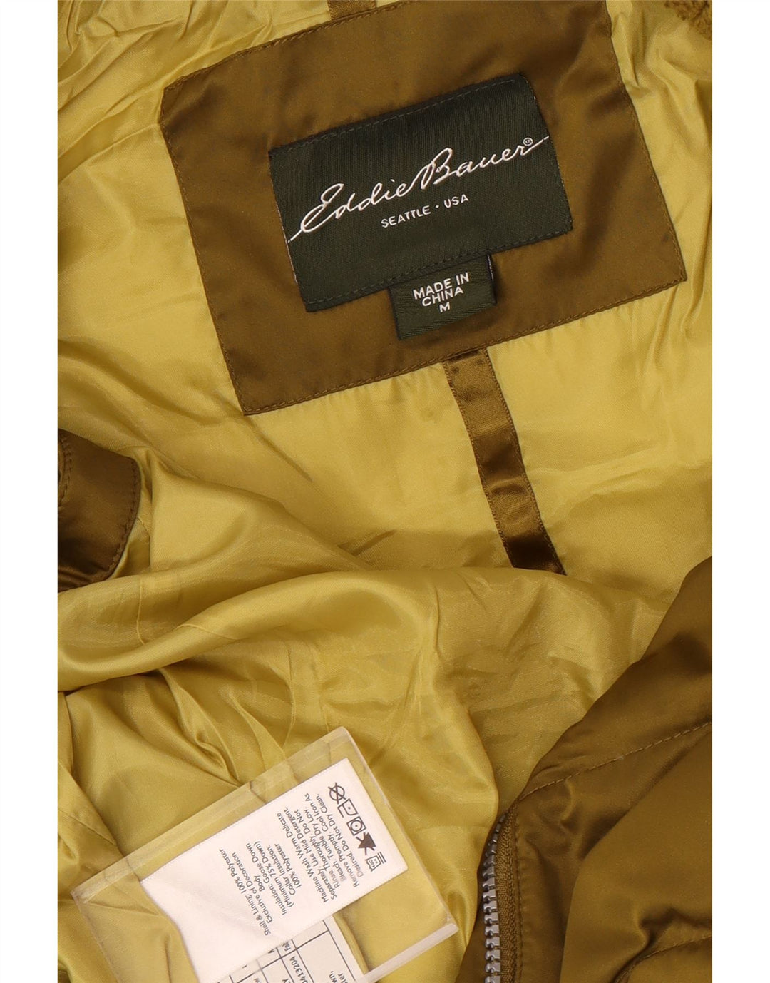 Eddie Bauer Gilet rembourré pour femme UK 14 Medium Kaki Polyester