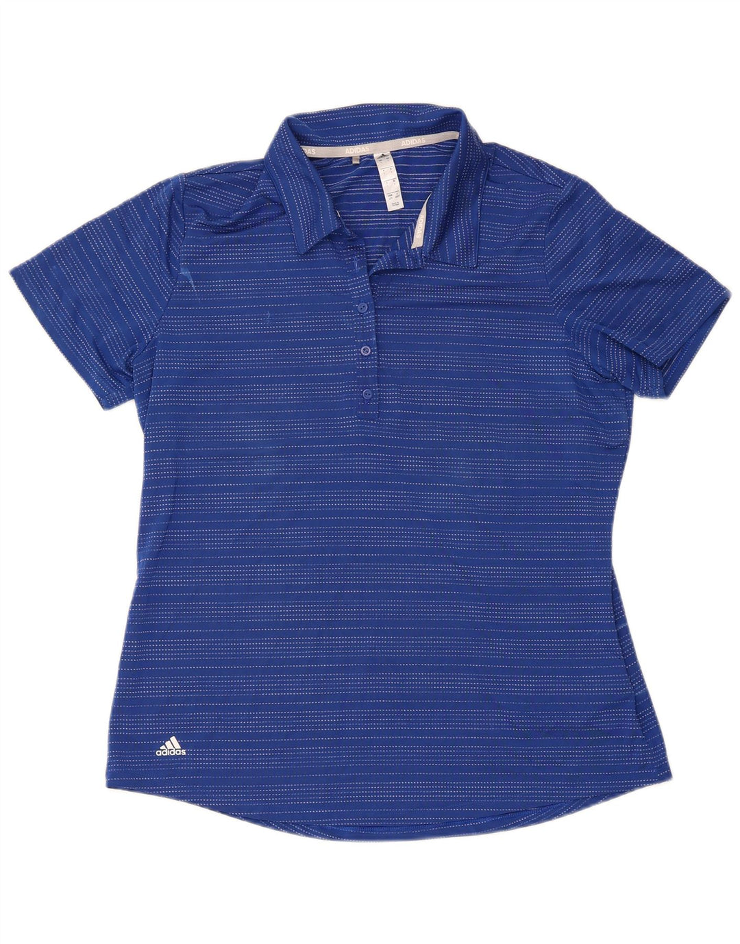 Adidas Polo à manches courtes pour femme Grand bleu rayé en polyester