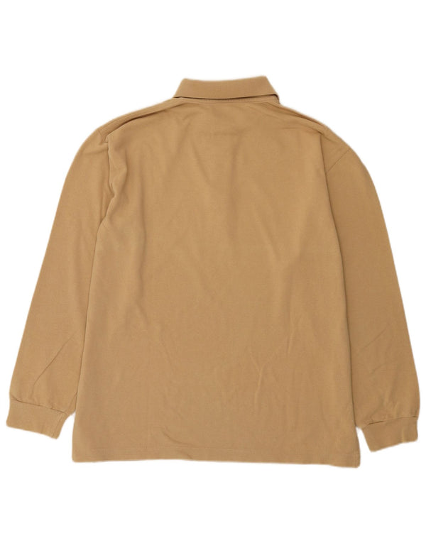 Avirex Polo à manches longues pour homme en coton beige