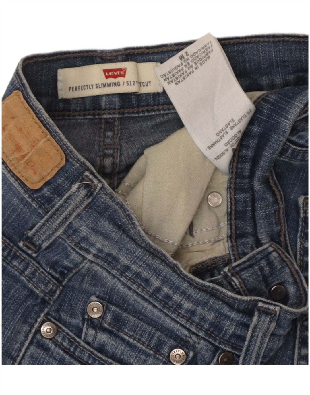 Levi's Jean Bootcut 512 Parfaitement Amincissant Femme W26 L30 Bleu Coton