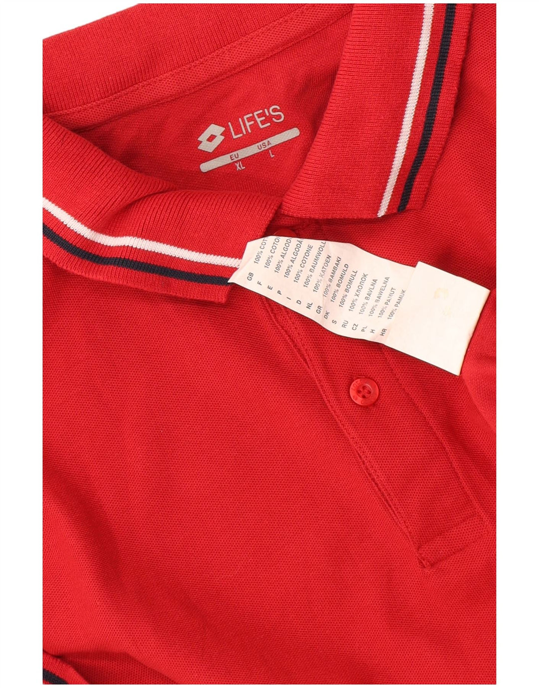 Lotto Polo Homme Grand Rouge Coton