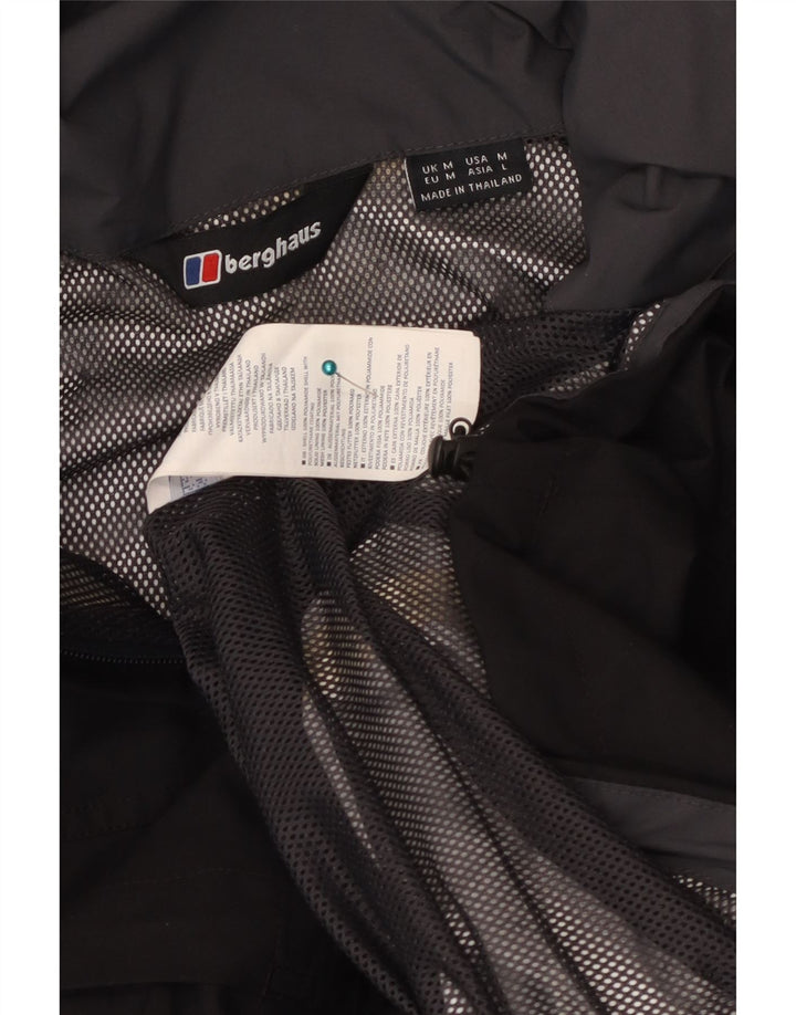 Berghaus Veste de pluie à capuche pour homme UK 38 Medium Noir Polyamide