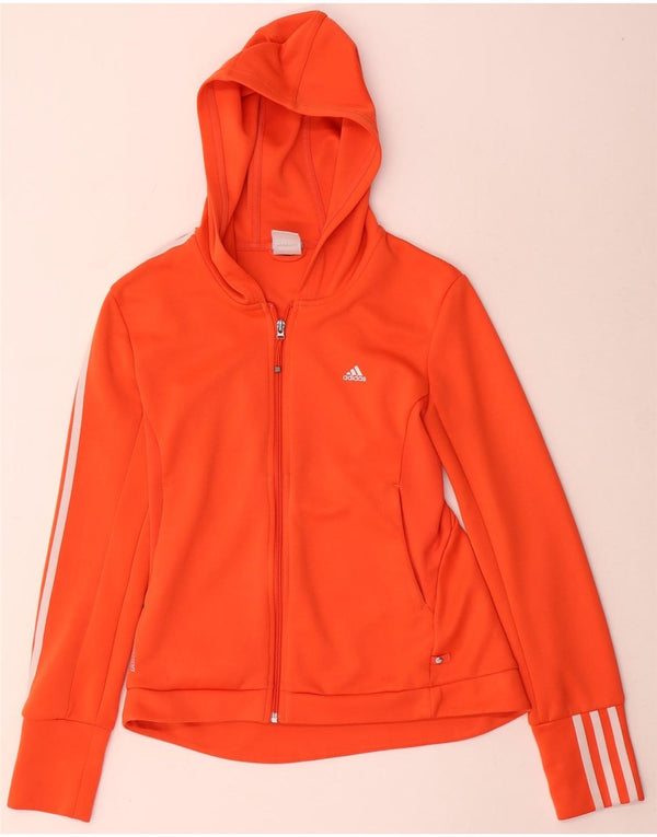 Adidas Clima 365 Zip Sweat à capuche pour femme UK 12 Orange moyen Polyester