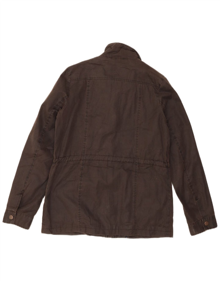 Fat Face Veste en coton ciré pour femme UK 10 Petit coton marron
