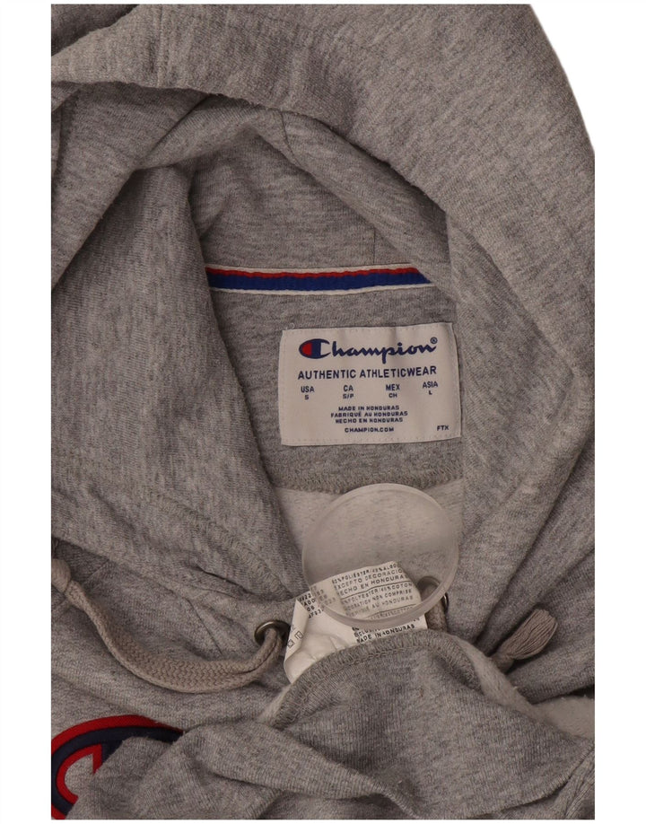 CHAMPION Pull à capuche graphique homme petit gris coton