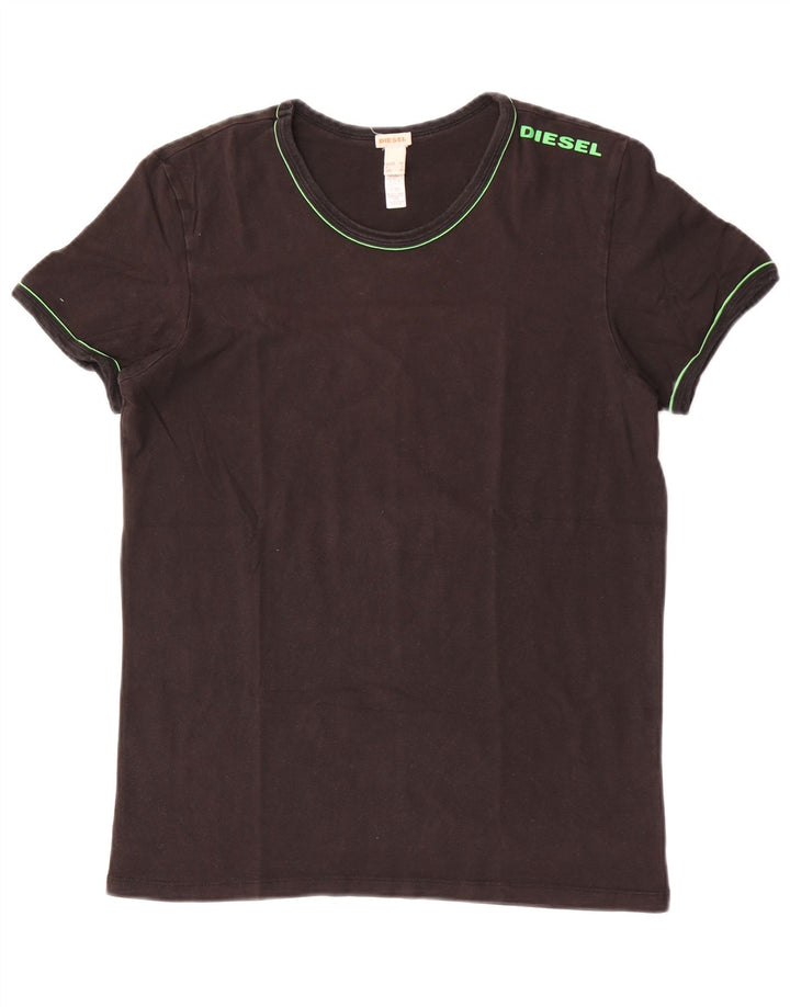 Diesel T-Shirt Homme Noir Moyen Coton