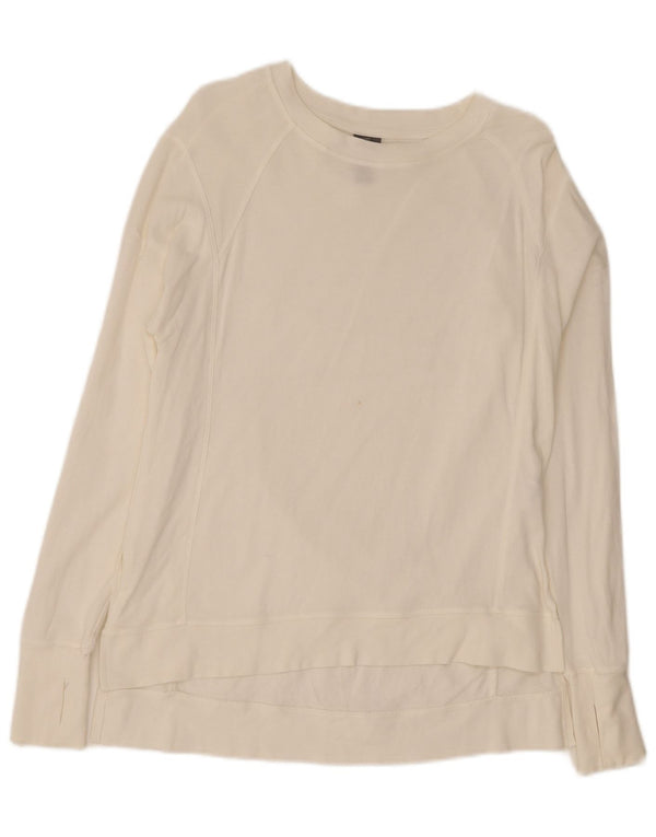 Sweaty Betty Haut surdimensionné à manches longues pour femme UK 6 XS Coton blanc