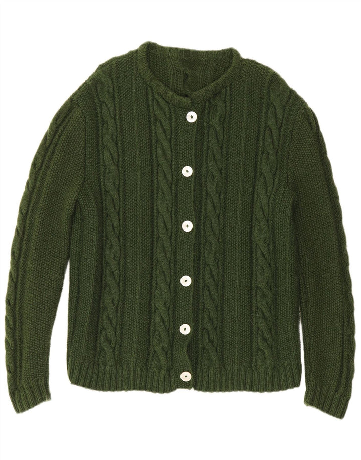 vintage Femme Cardigan Pull UK 18 XL Vert
