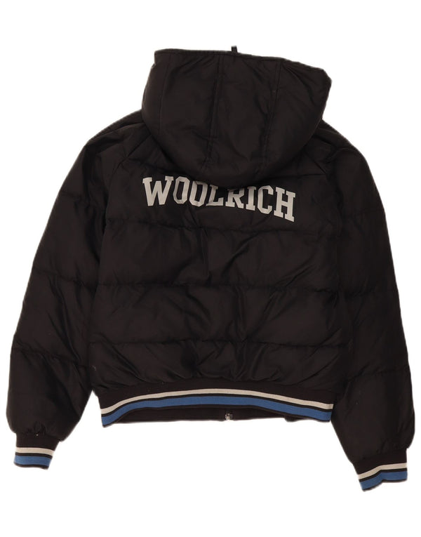 Woolrich Veste matelassée à capuche graphique pour garçon 11-12 ans Nylon noir