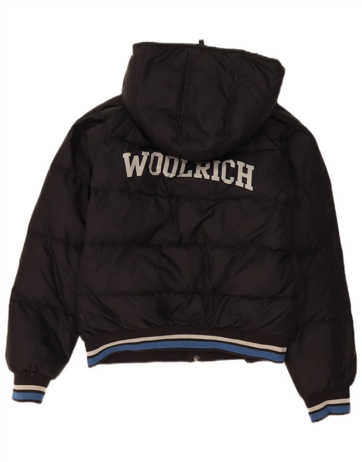 Woolrich Veste matelassée à capuche graphique pour garçon 11-12 ans Nylon noir