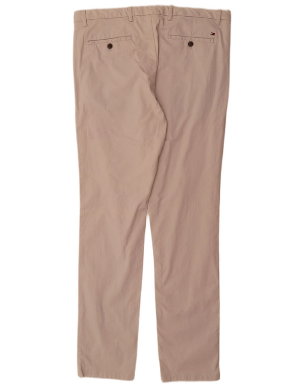Tommy Hilfiger Pantalon Chino Slim Homme W36 L34 Blanc Cassé Coton