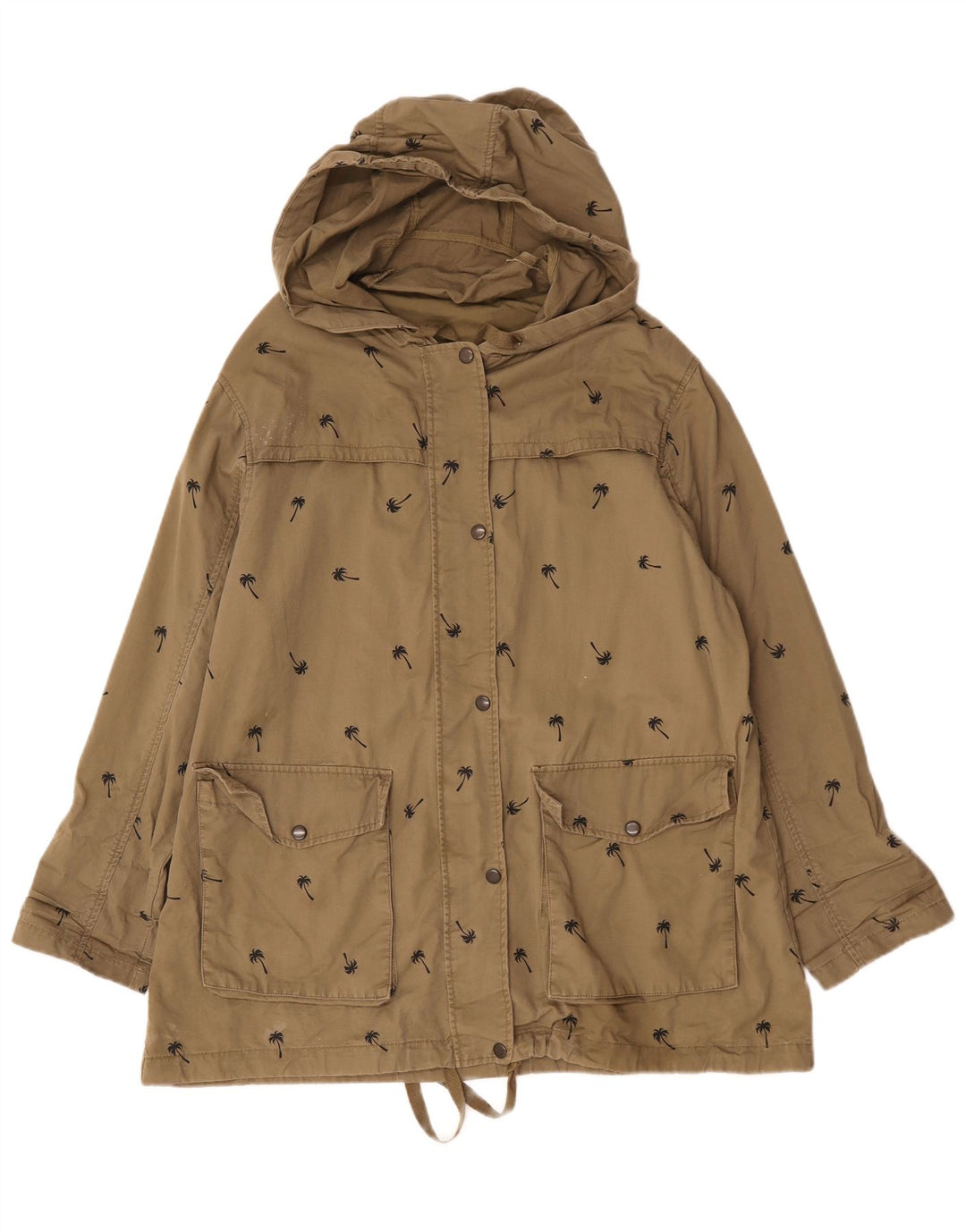 Topshop Veste utilitaire surdimensionnée à motif abstrait pour femme UK 10 Small Kaki