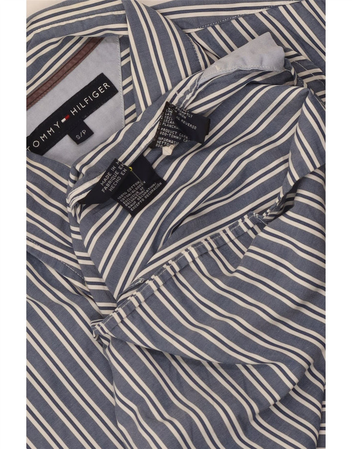 TOMMY HILFIGER Chemise Homme Small Bleu Rayé Coton