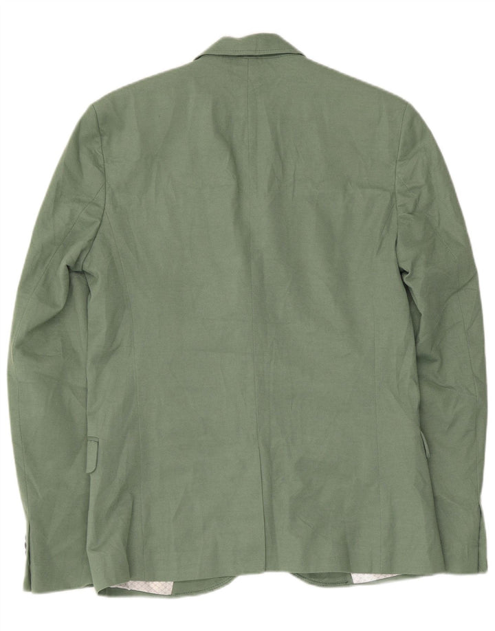 ZARA Veste blazer à 2 boutons pour homme UK 40 Large Vert