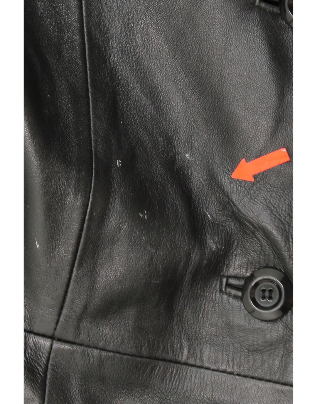 VINTAGE Womens Leather Coat UK 12 Medium Black Leather Vintage Vintage and Second-Hand Vintage from Messina Hembry 
