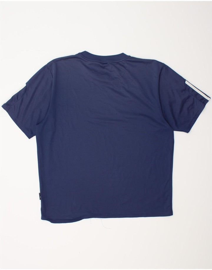 ADIDAS Hommes Climalite T-Shirt Haut Grand Bleu Marine Polyester