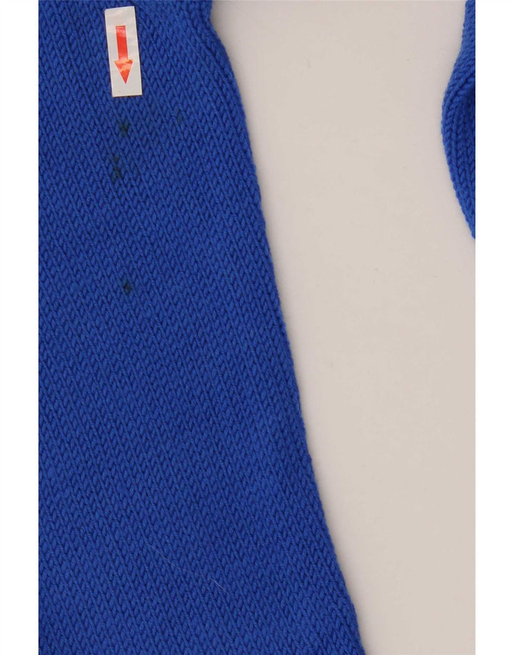 vintage Homme Col V Pull Pull Bleu Moyen