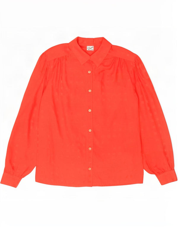 Primavera Firenze Chemise Chemisier Femme UK 16 Grand Rouge Géométrique Polyester