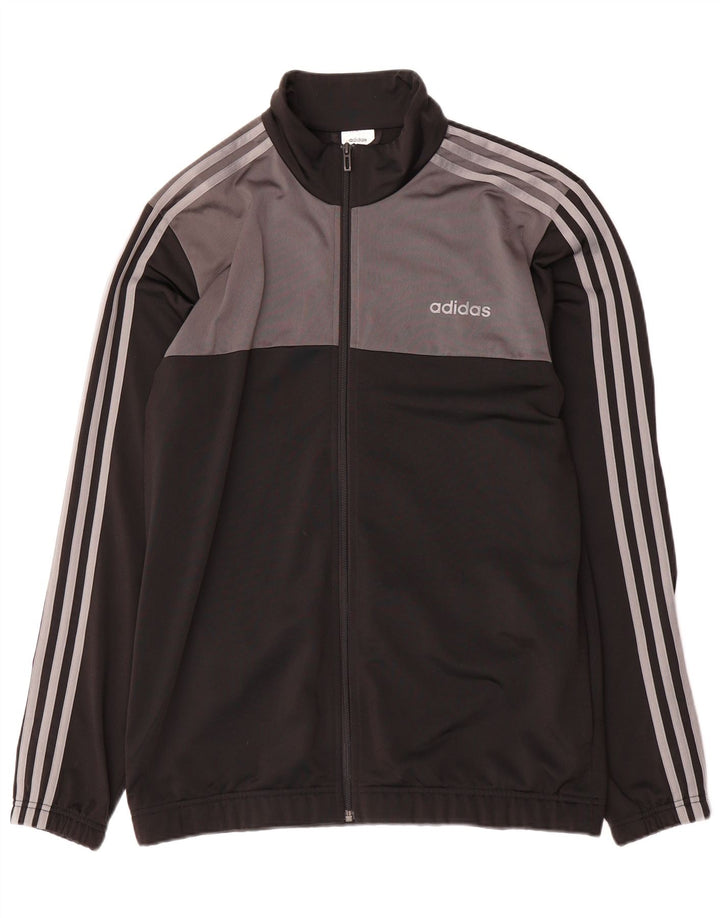 Adidas Veste de survêtement pour homme UK 44/46 Large Noir Colourblock Polyester