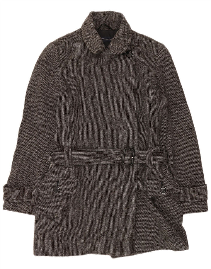 FRENCH CONNECTION Manteau Femme UK 12 Laine Gris Moyen