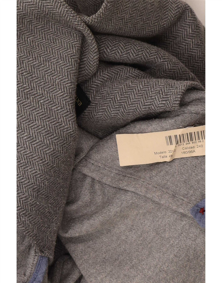 Massimo Dutti Veste blazer à 2 boutons pour homme EU 48 Gris moyen à chevrons