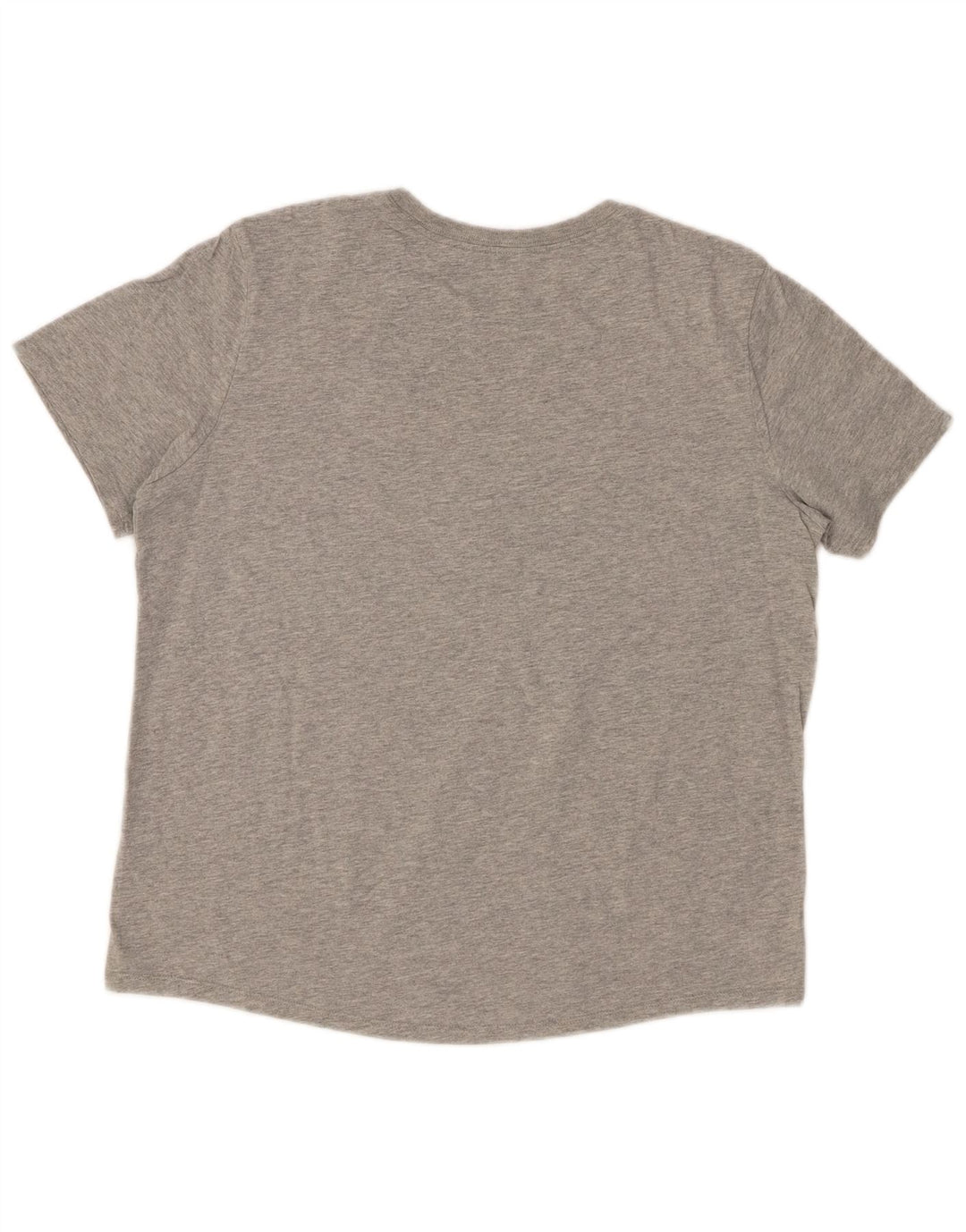 NIKE T-Shirt Femme UK 14 Coton Chiné Gris Moyen