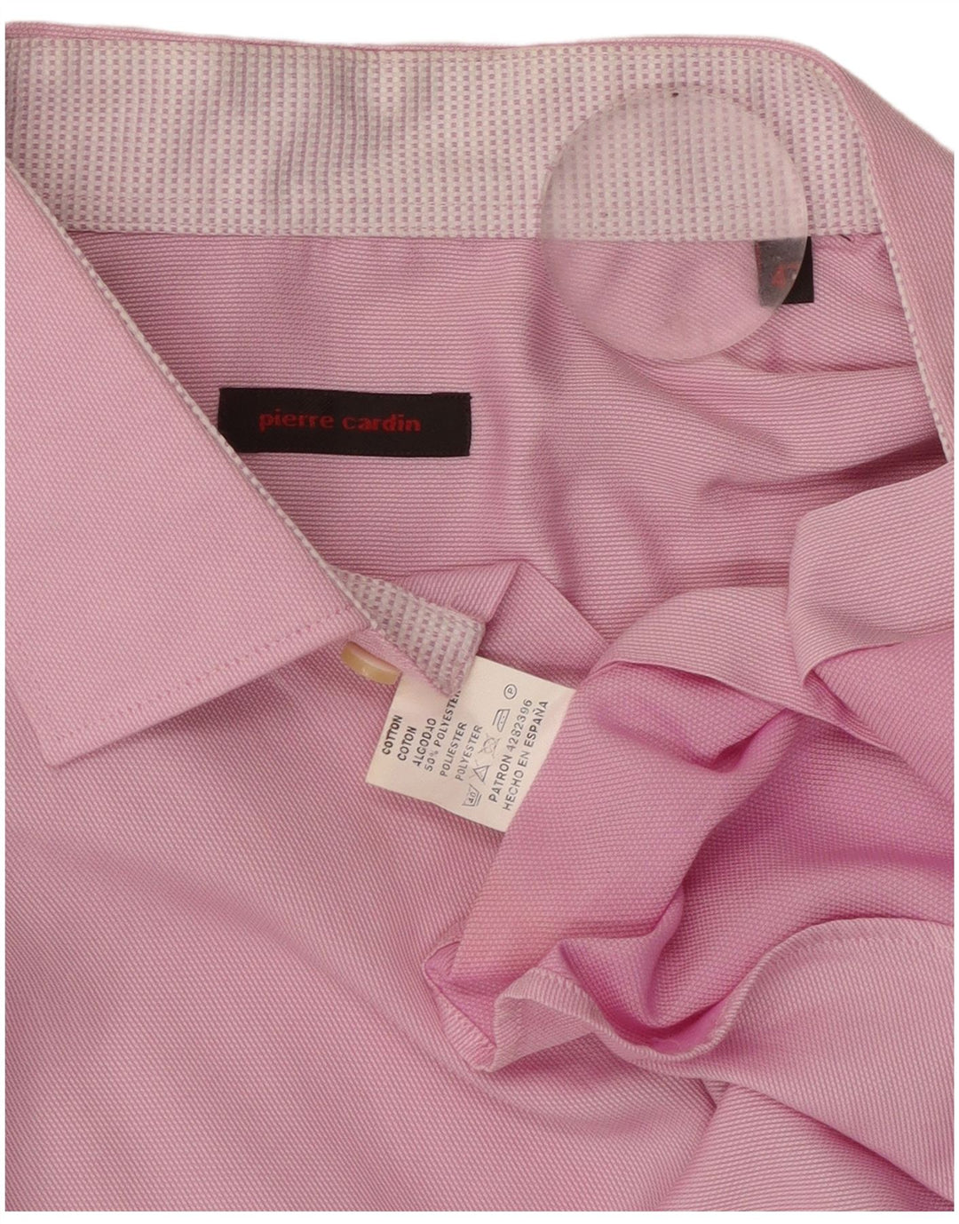 PIERRE CARDIN Chemise Homme Taille 47 2XL Rose Coton