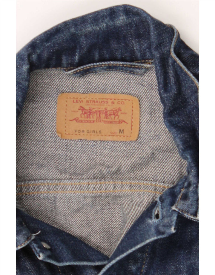 Levi's Veste en Jean Femme UK 12 Bleu Marine Moyen Coton