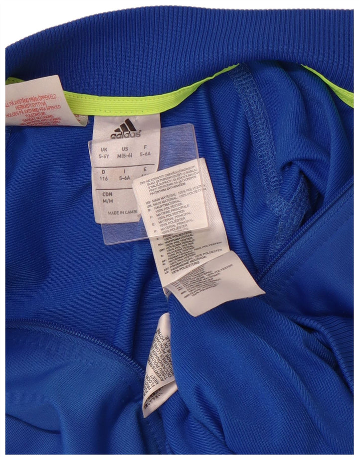 ADIDAS Veste de survêtement pour garçon 5-6 ans Bleu Polyester