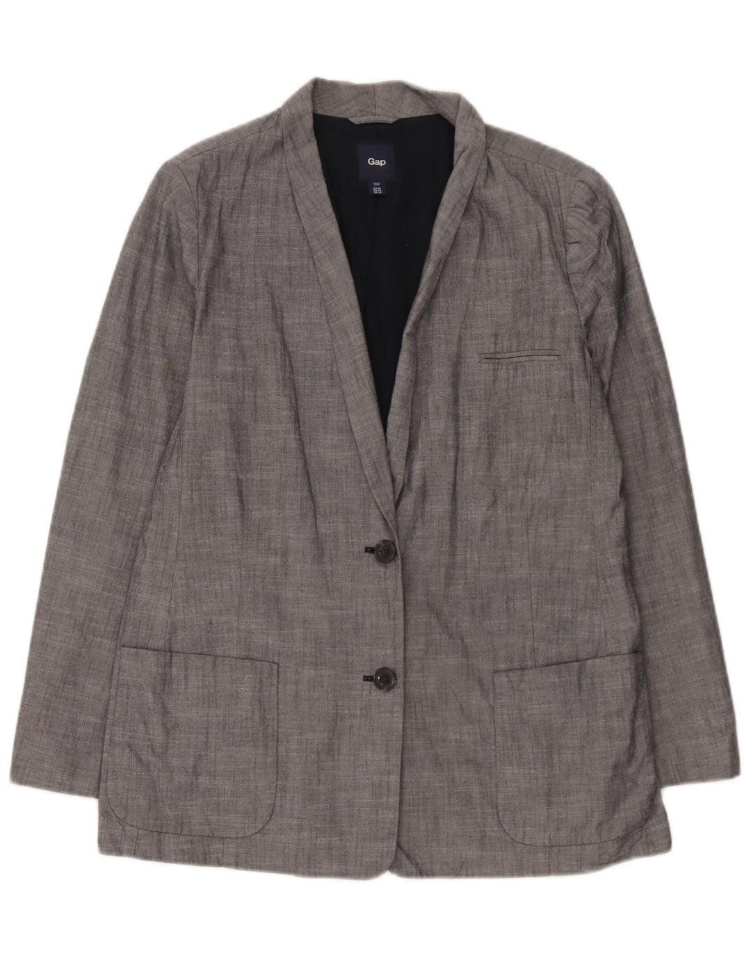 Gap Veste Blazer 2 Boutons Femme UK 18 XL Bleu Coton