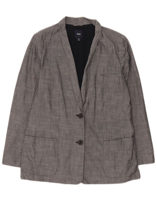 Gap Veste Blazer 2 Boutons Femme UK 18 XL Bleu Coton