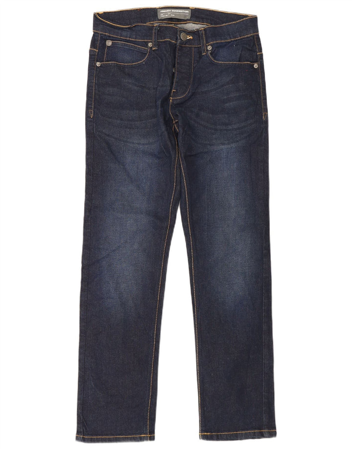 French Connection Jean Slim Homme W30 L30 Bleu Marine Coton
