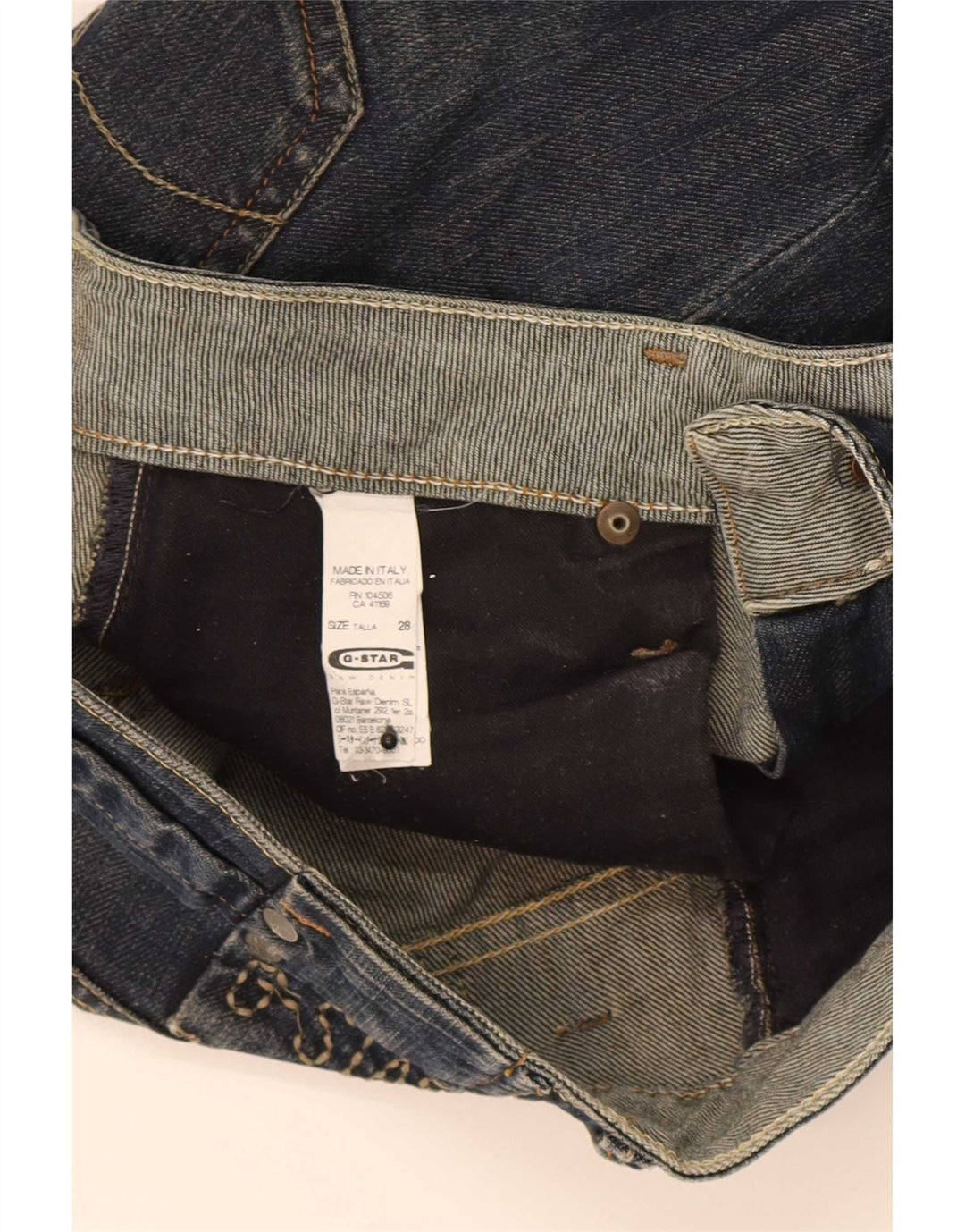 G-Star Femme Jean Court W28 L25 Bleu Marine Coton