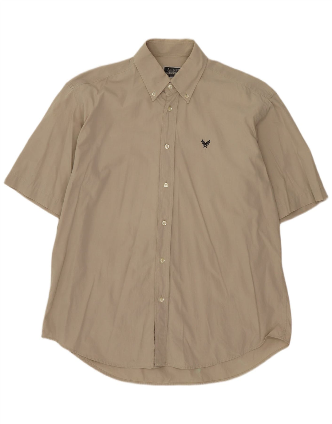 Avirex Chemise à manches courtes pour homme Large Beige