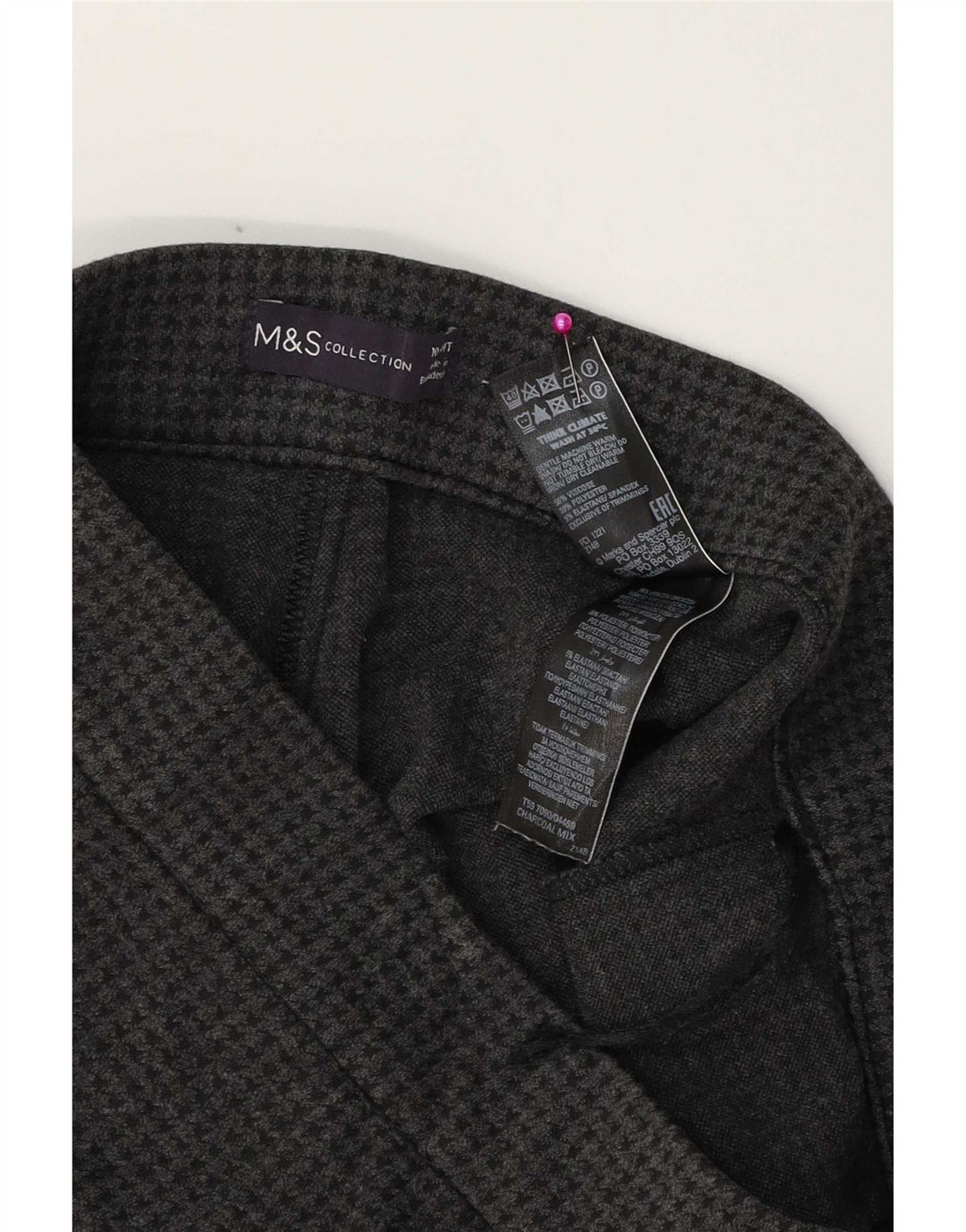 Marks & Spencer Leggings pour femme UK 10 Small W28 L23 Gris pied-de-poule