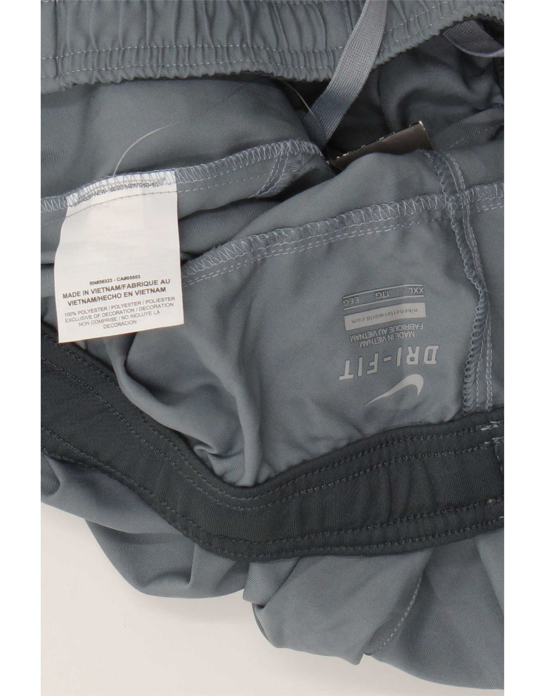 Nike Short de sport Dri Fit pour homme 2XL Gris Polyester