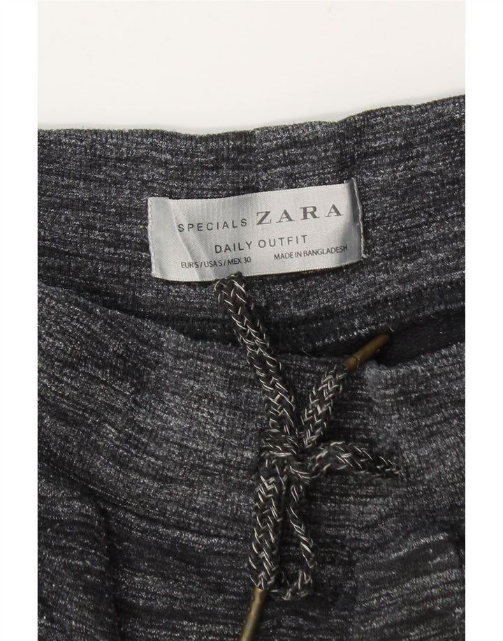 Zara Short Sport Homme Petit Coton Chiné Gris