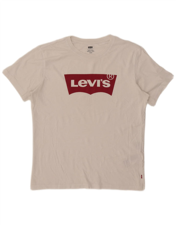 Levi's Tee-Shirt Graphique Homme Blanc Moyen Coton