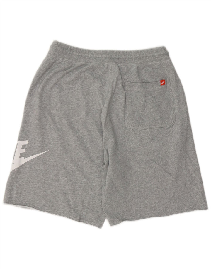 Nike Short de sport graphique en coton moucheté gris moyen