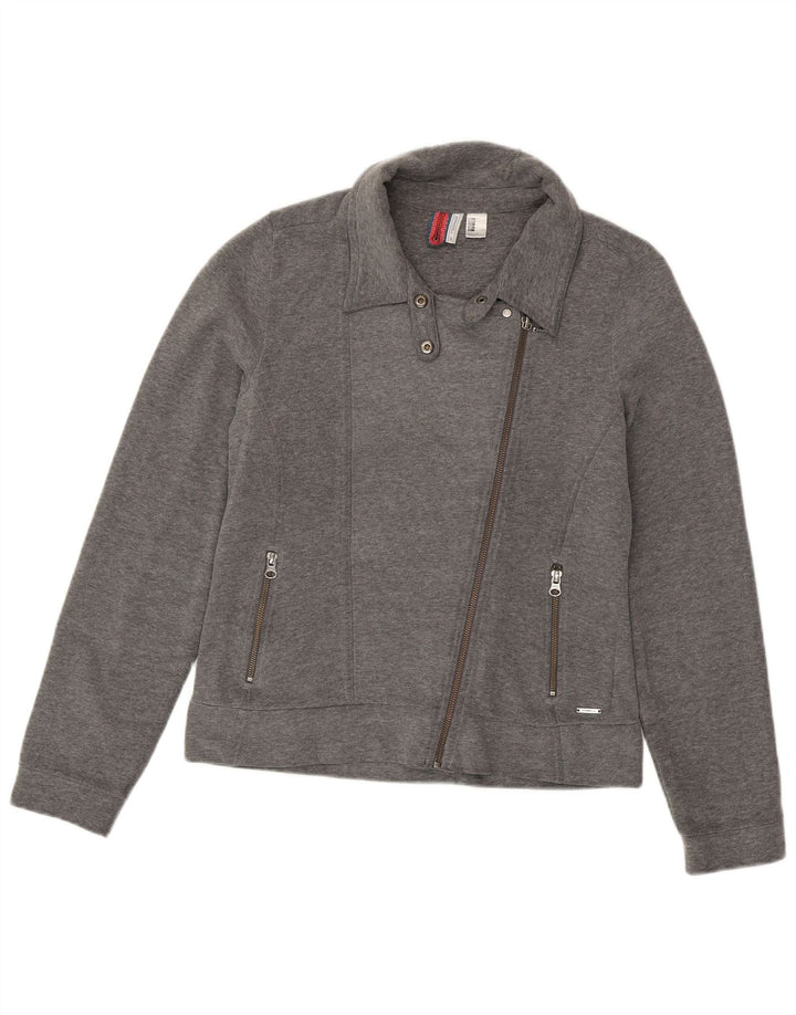 O'Neill Veste de survêtement pour femme UK 14 Large Gris Moucheté Coton