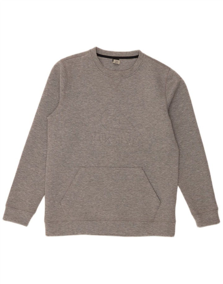Quiksilver Sweat-shirt graphique pour hommes, grand gris, polyester